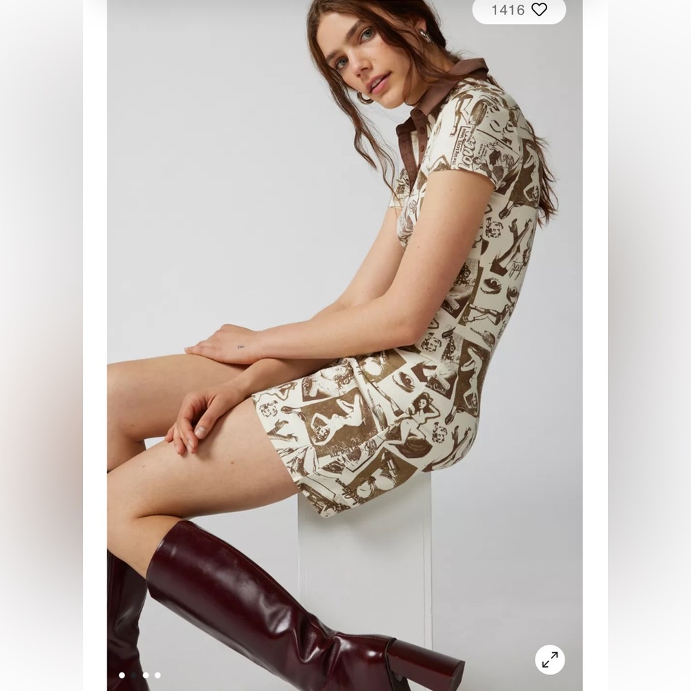 Urban Outfitters Hazel Printed Mini Dress!